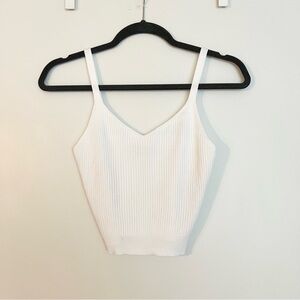 Abercrombie & Fitch White Ribbed Camisole
